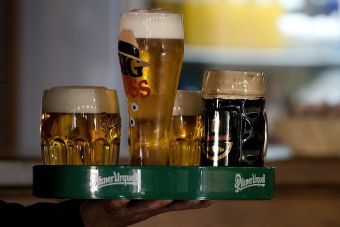 Točené pivo — nápojový list